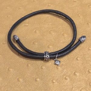 NWOT David Yurman adjustable leather bracelet!